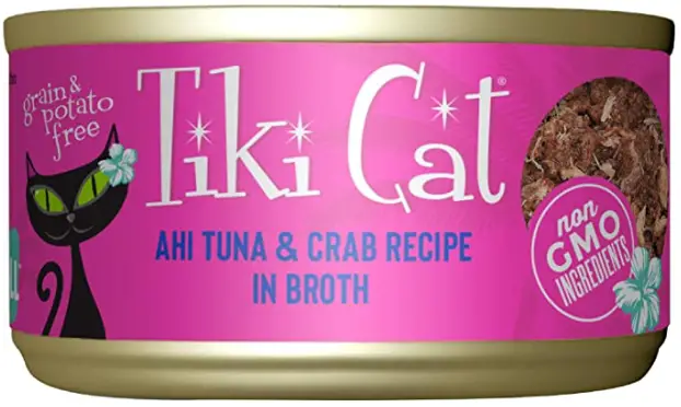 Tiki Cat Grill Grain-Free, Low-Carbohydrate Wet Food with Whole Seafood in Broth for Adult Cats & Kittens